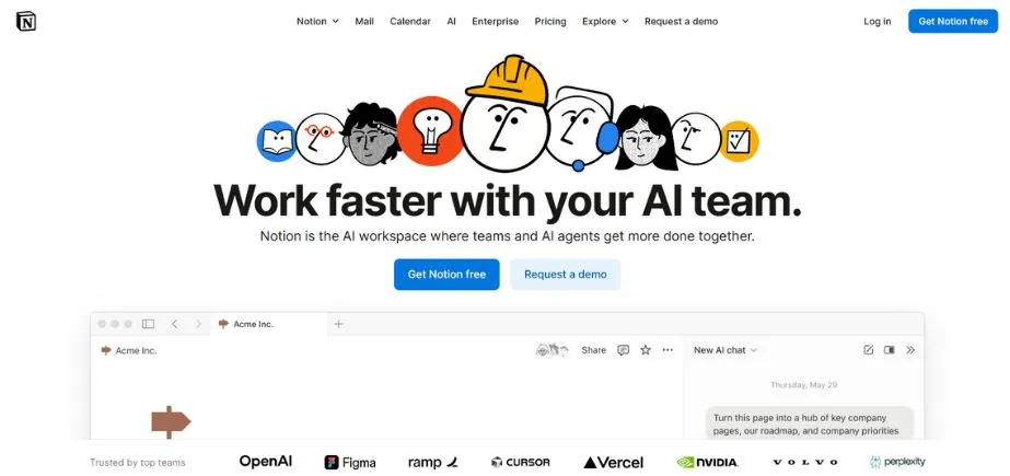 Notion - Asana Alternatives
