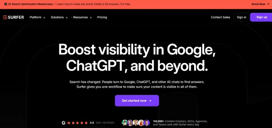 Surfer SEO - AI Tools For Marketing