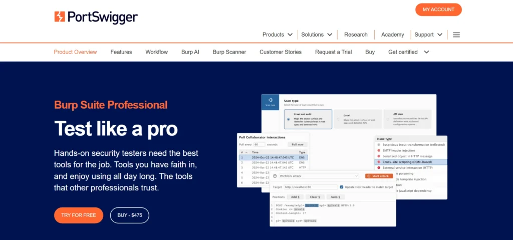 Website Vulnerability Scanners - Burp Suite