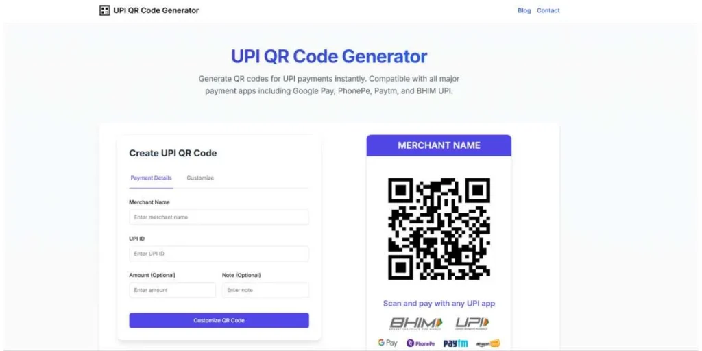 UPI QR Code Generators
