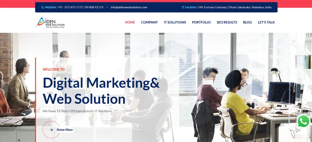 Web Development Companies in vadodara - Aiden Web Solution