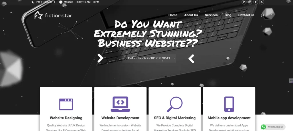 Web Development Companies in Indore - Fiction Star