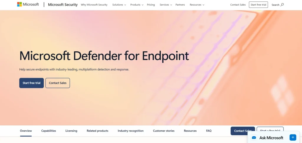 Endpoint Protection Software - Microsoft Defender Endpoint