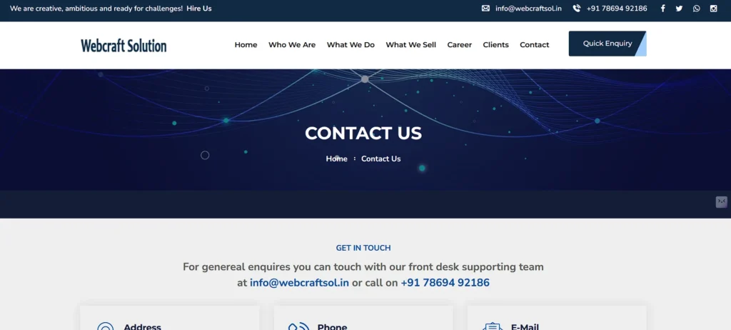 Web Development Companies in Indore -  Webcraft Solutions