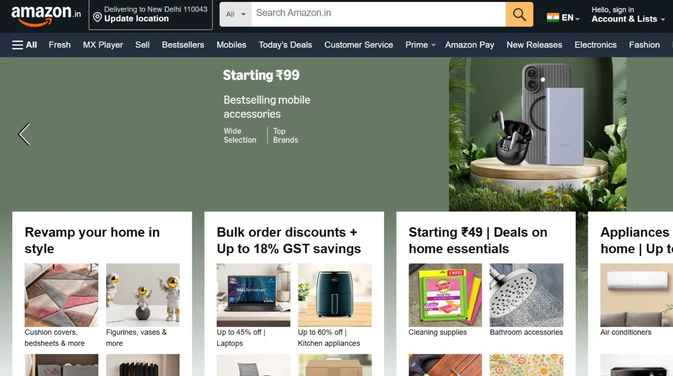 amazon - American companies in India