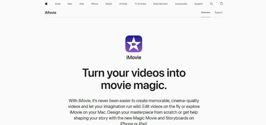 iMovie - Free MOV to MP3 Converters