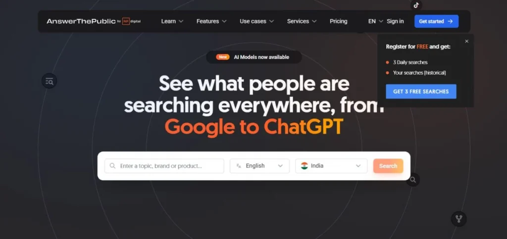 AnswerThePublic - Keyword Research Tools