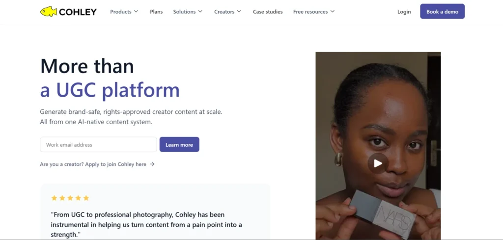 UGC Video Platform for Digital Marketers - Cohley