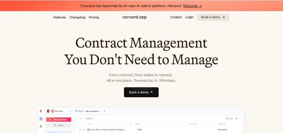 Concord - Contract Management Software