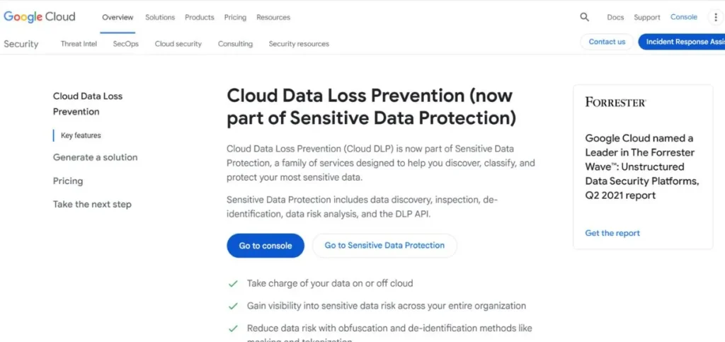 Google Cloud DLP - Data Classification Tools