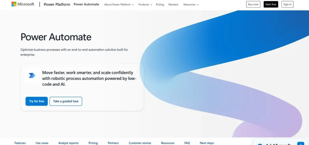 Microsoft Power Automate - Business Process Automation Tools