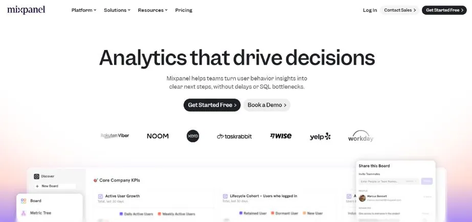 Mixpanel - Alternatives to Google Analytics 4
