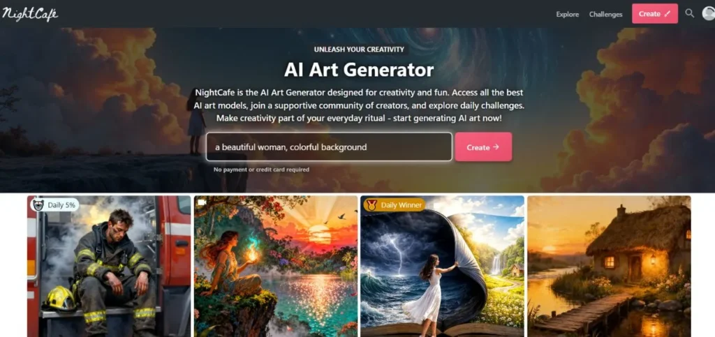 Nightcafe - AI Image Generator Tools