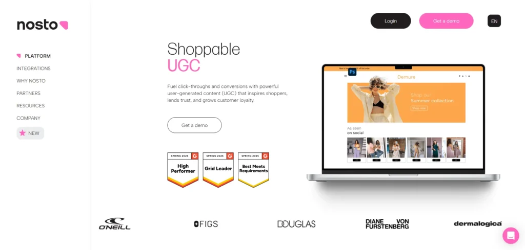 UGC Video Platform for Digital Marketers - Nosto