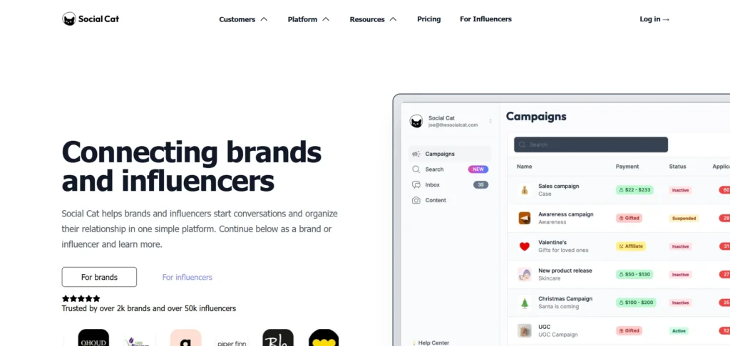 UGC Video Platform for Digital Marketers - Social Cat