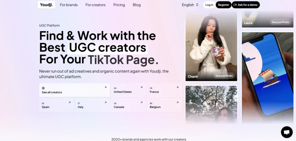 UGC Video Platform for Digital Marketers - Youdji