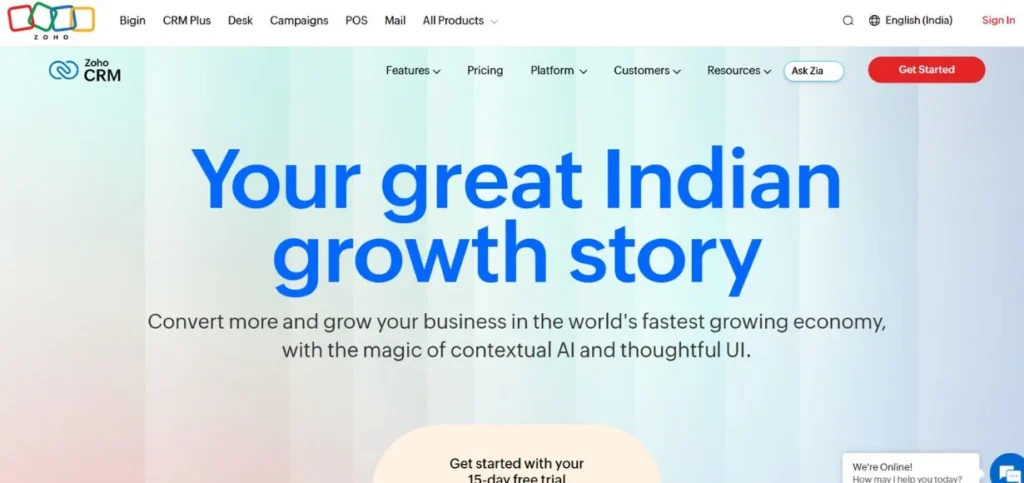 Zoho CRM - B2B CRM Tools