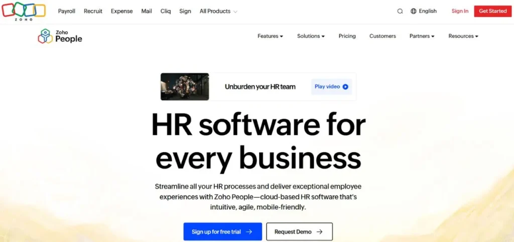 Zoho People - Performance Appraisal Tools