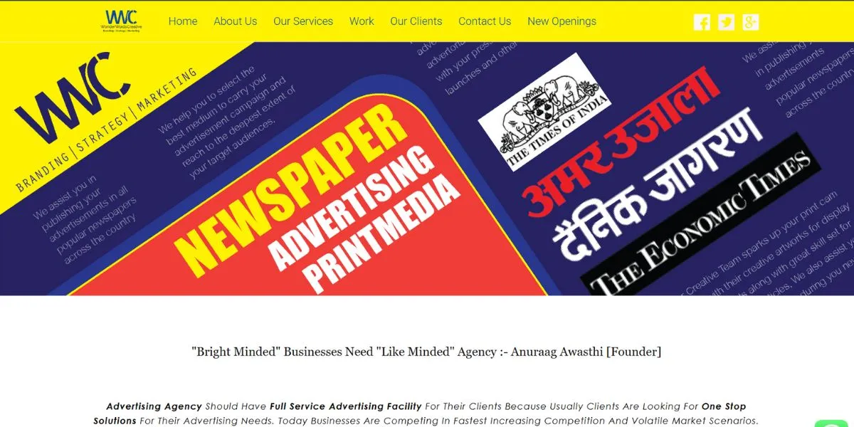 wonder words creative - advertising agencies in lucknow