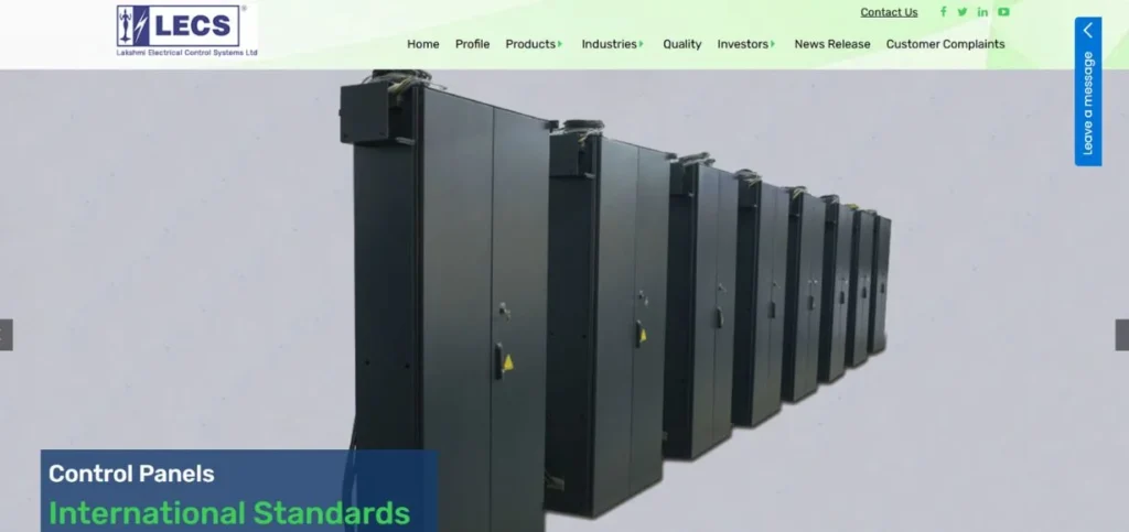 Lakshmi Electrical Control Systems Ltd. (LECS) - Manufacturing Companies in Coimbatore