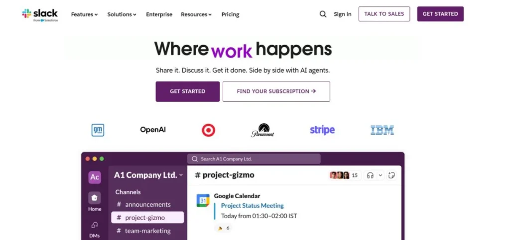 Slack - Growth Navigate Startup Tools