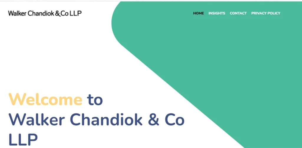 CA Firms in India - Walker Chandiok & Co. LLP