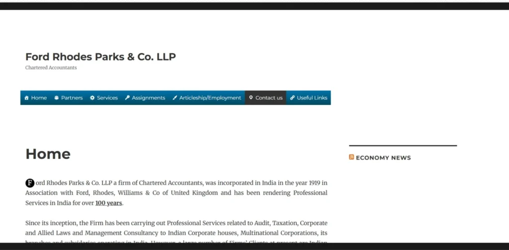 CA Firms in Mumbai - Ford Rhodes Parks & Co. LLP