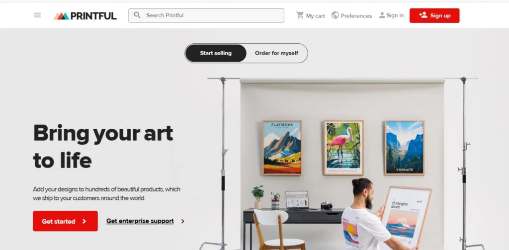 Secret Websites to Make Money - Printful